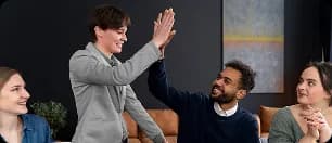 Business team engaged in a presentation meeting