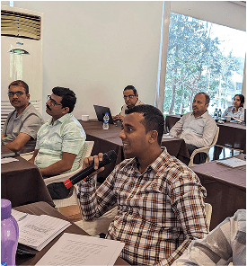 Corporate meeting discussion